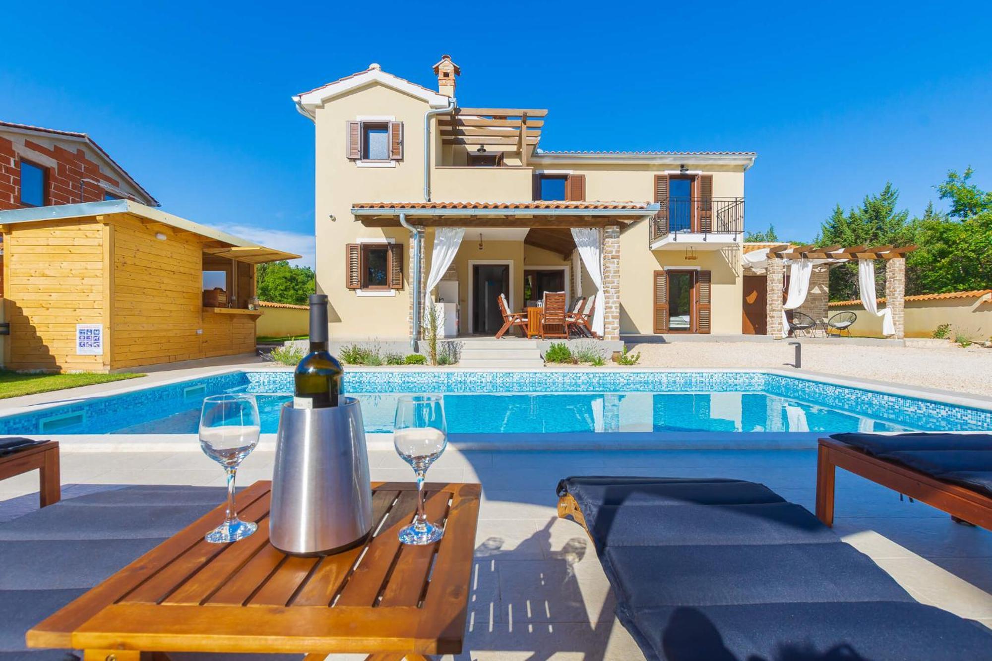 Villa David - Luxurious Secluded Villa With A Heated Pool Butkovići 外观 照片